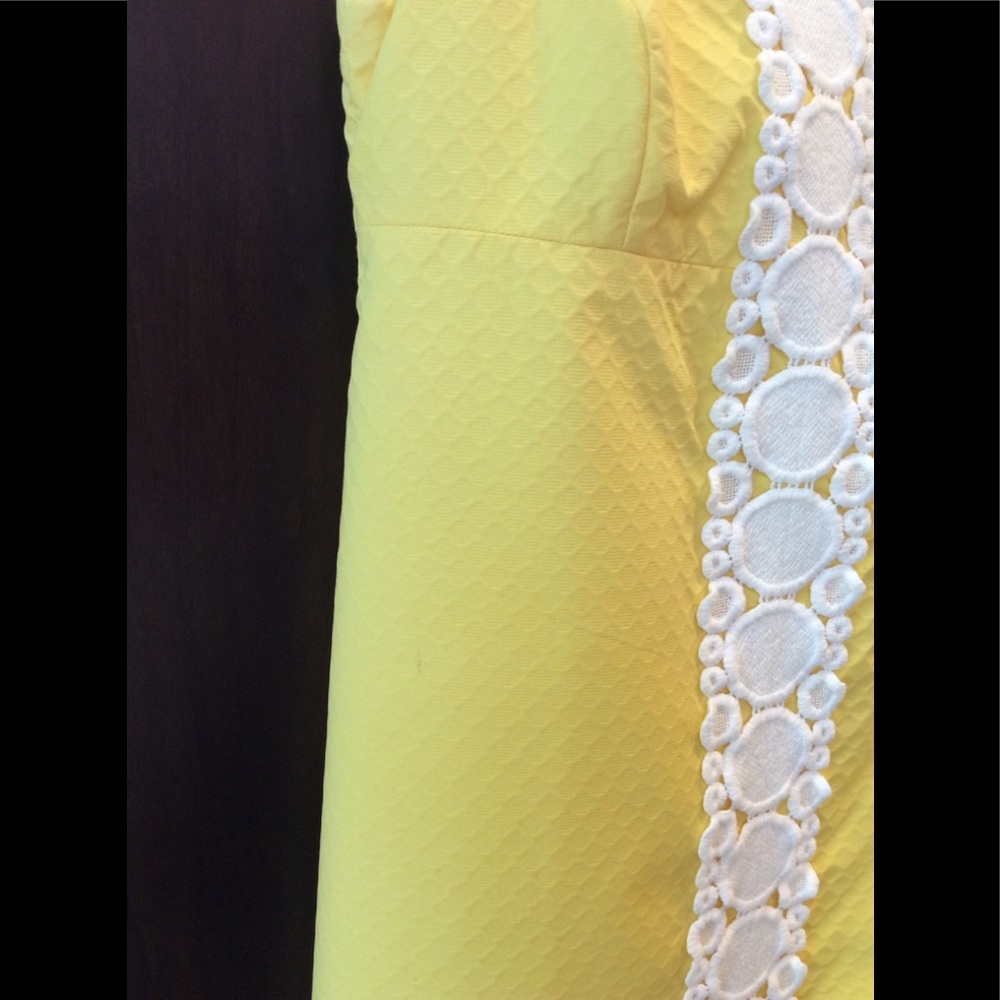 Lilly Pulitzer Jacqueline Yellow Dress Sz 0 - Picture 11 of 14